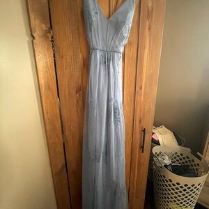 David's Bridal Light Blue Wedding Dress